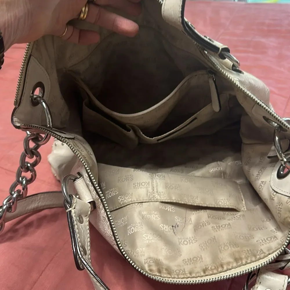 Michael Kors Cream Studded Purse - Picture 5 of 8